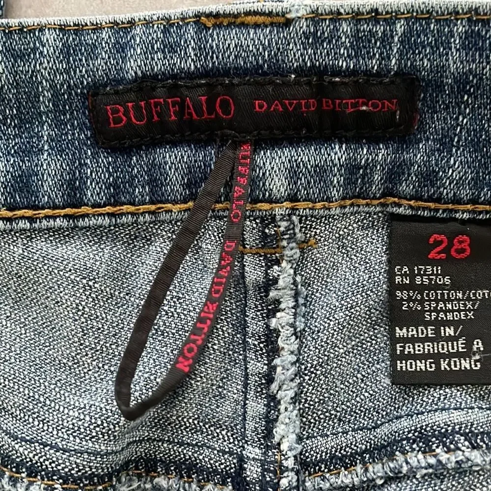 Buffalo David Bitton Rox-X women’s jeans faded distressed bootcut‎ Y2K size 28